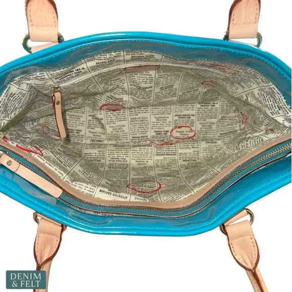 Kate Spade Rudy Henry Street Brightpeac Turquoise Patent Tote Shoulder Bag Luxe - Picture 15 of 16